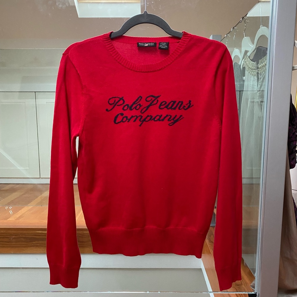 Ralph Lauren red crew neck sweater